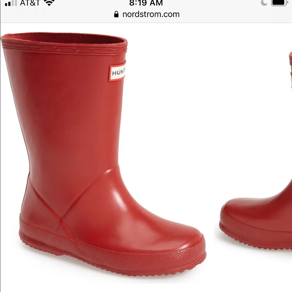 EUC Hunter First Classic Waterproof Rain Boot—RED